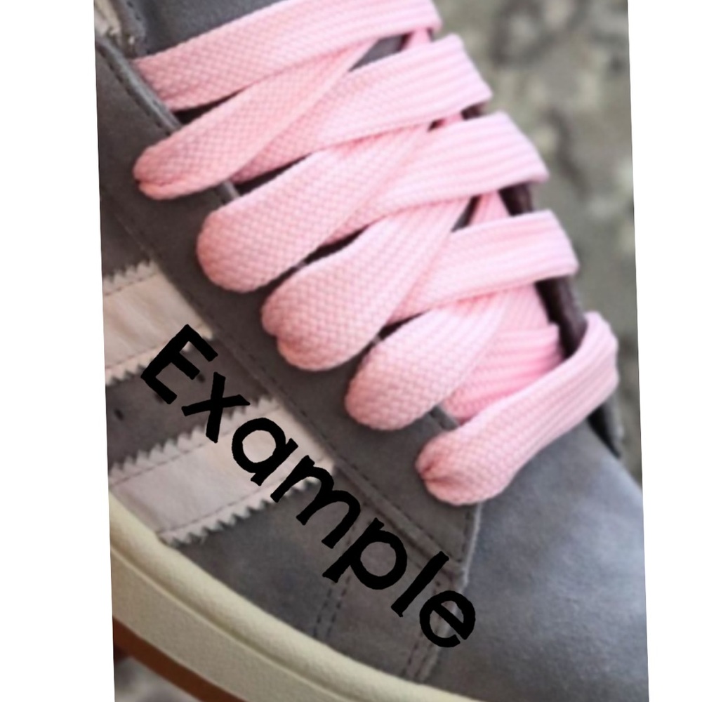 Max Light Pink Versatile Thick Wide Athletic Shoe Laces - Picture 3 of 3